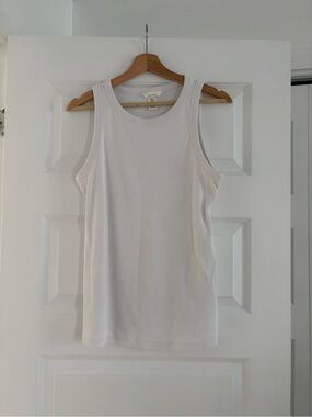 H&M White Ribbed Tank Camisole